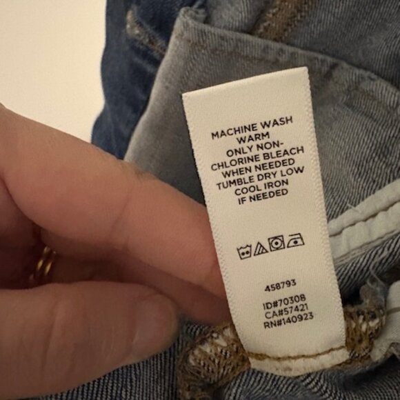 LOFT Distressed Denim Jacket Indigo Wash Size M - Picture 6 of 6